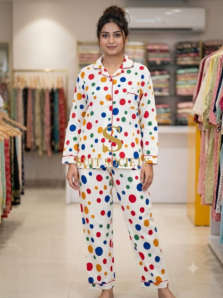 Polka Dot Night Suit