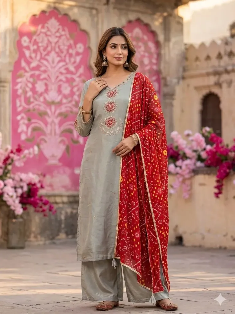 Royal Bandhani Grace Suit Set