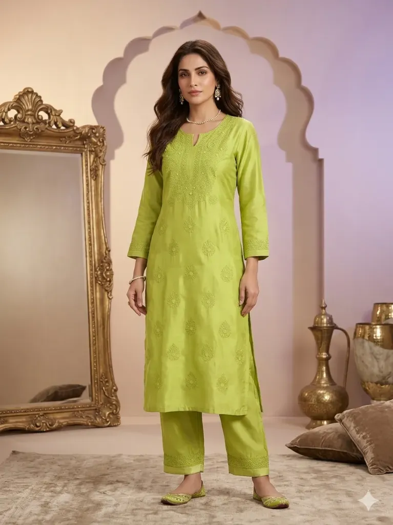 Lime Blossom Lakhnavi Suit