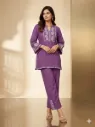 Modern Ethnic Purple Co-Ord Set