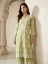 Pistachio Bloom Chikankari Suit Set