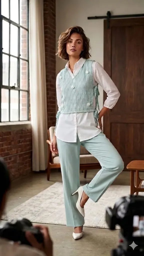Korean Chic Layered Co-Ord Set