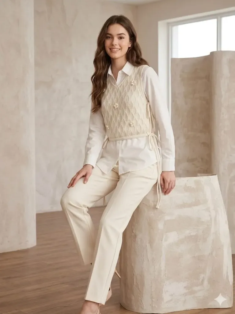 Korean Chic Layered Co-Ord Set