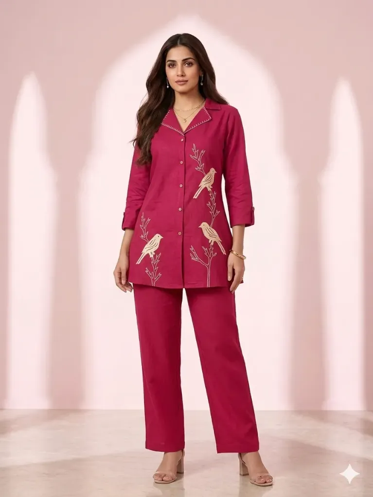 Crimson Chirp Co-ord Set