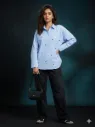 Blue Relaxed Shirt with Hearts