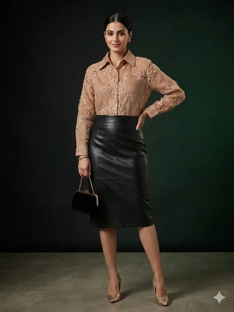 Brown Soft Shimmer Shirt