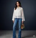 White Cut Work Shirt