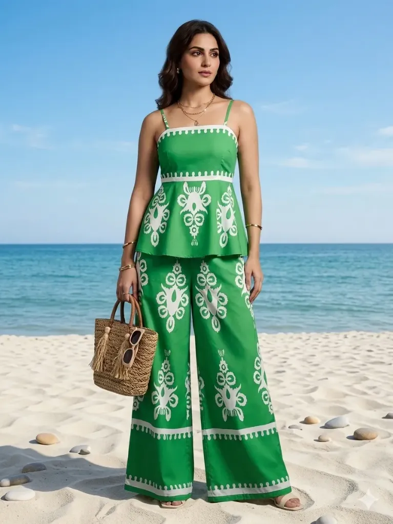 Green Vacation Co-Ord