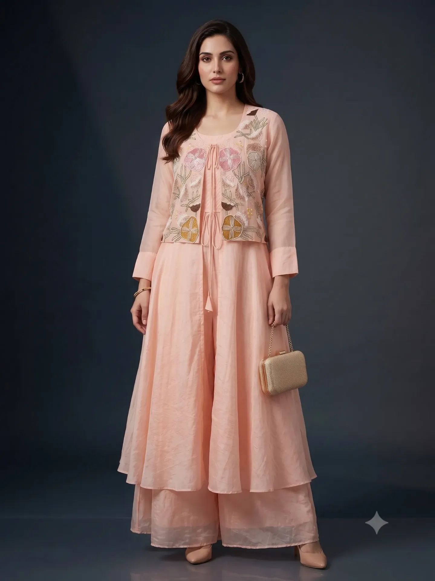 Pink Indo-western Dress