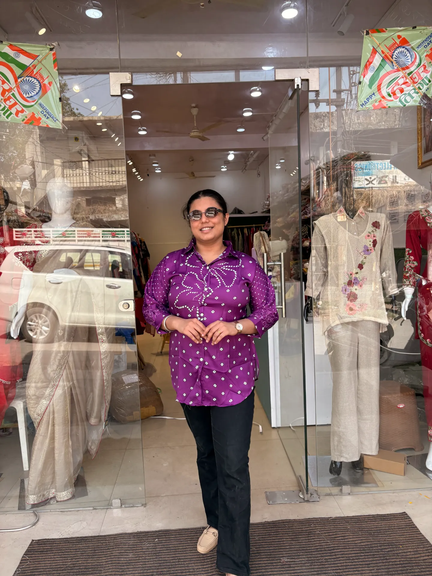 Crepe Bandhani Shirt