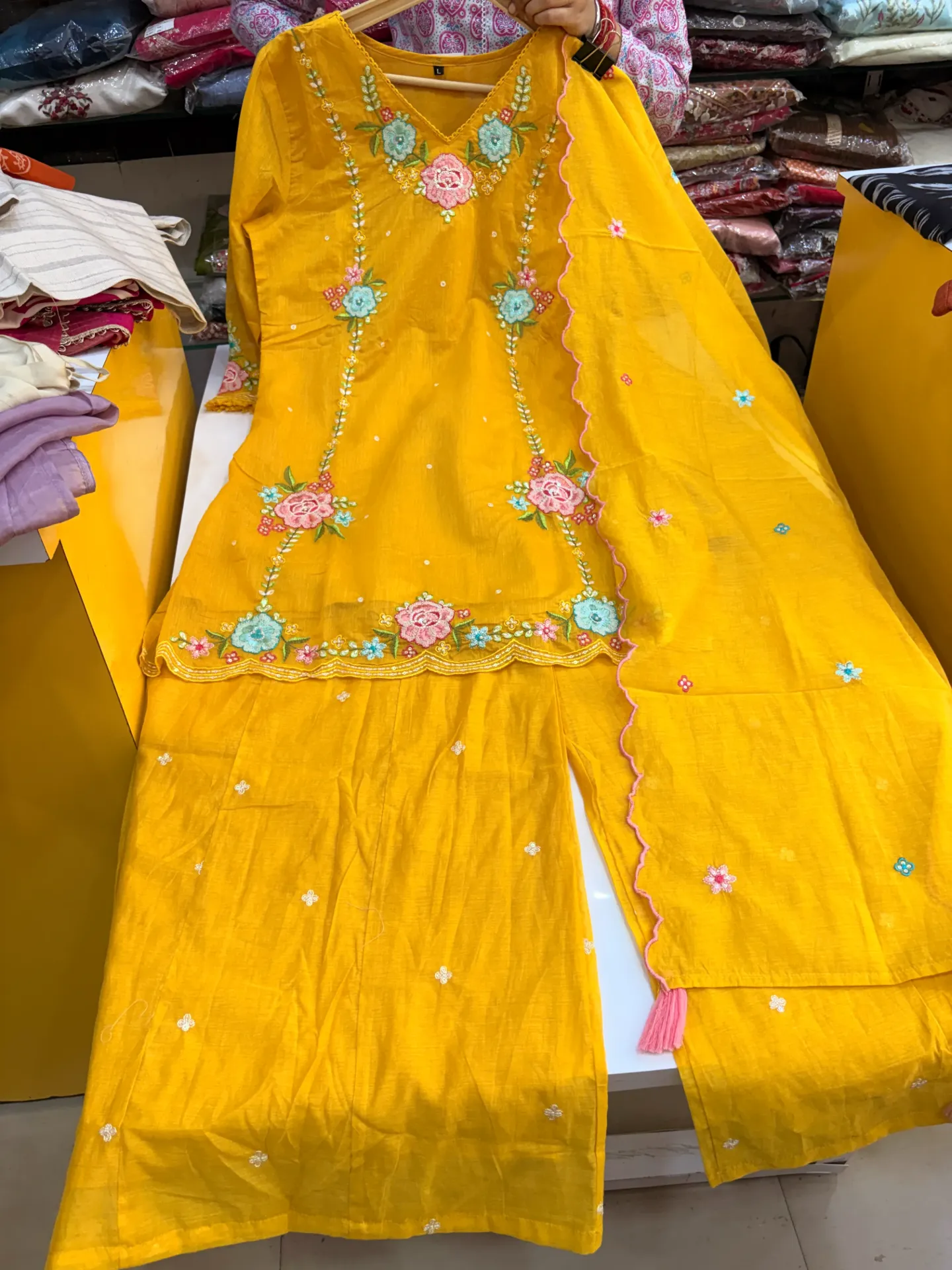 kurti plazzo and duppata