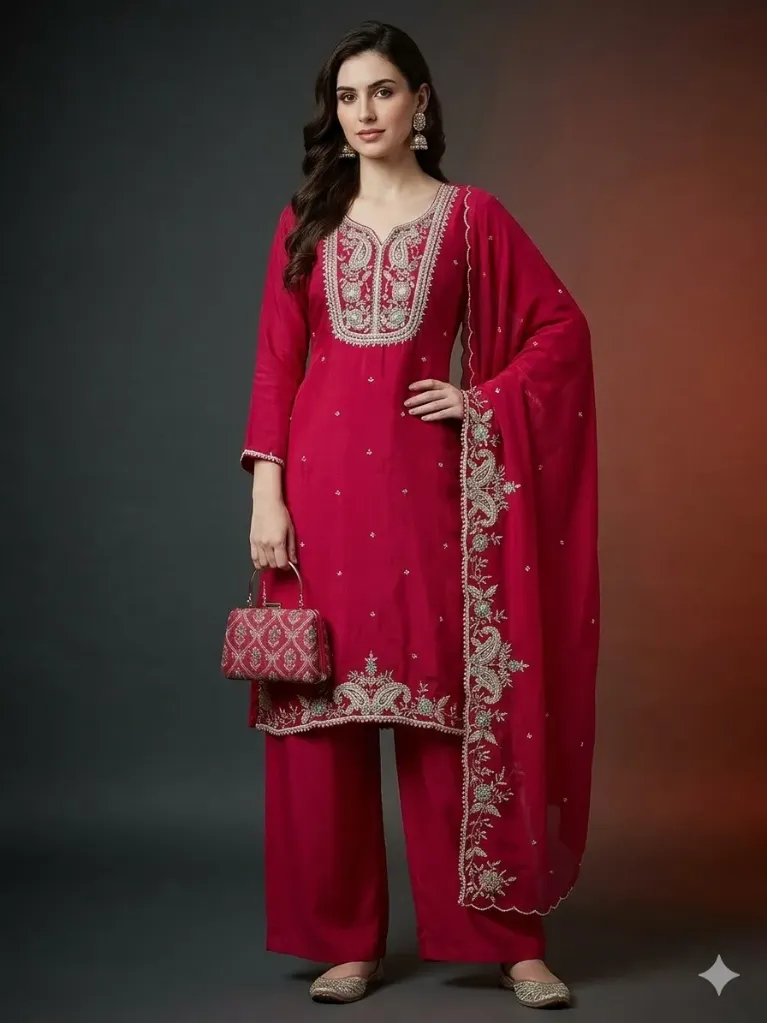Rose Radiance Sharara Set
