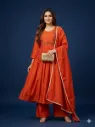 Cutdana Pearl Royal Rust Designer Suit