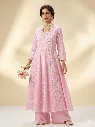 Pink Gulrukh Chikankari Anarkali