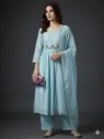 Mul Chanderi Purple Suit