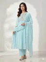 Blooming Elegance Blue Floral Fantasy Suit