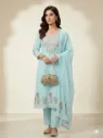 Blooming Elegance Blue Floral Fantasy Suit